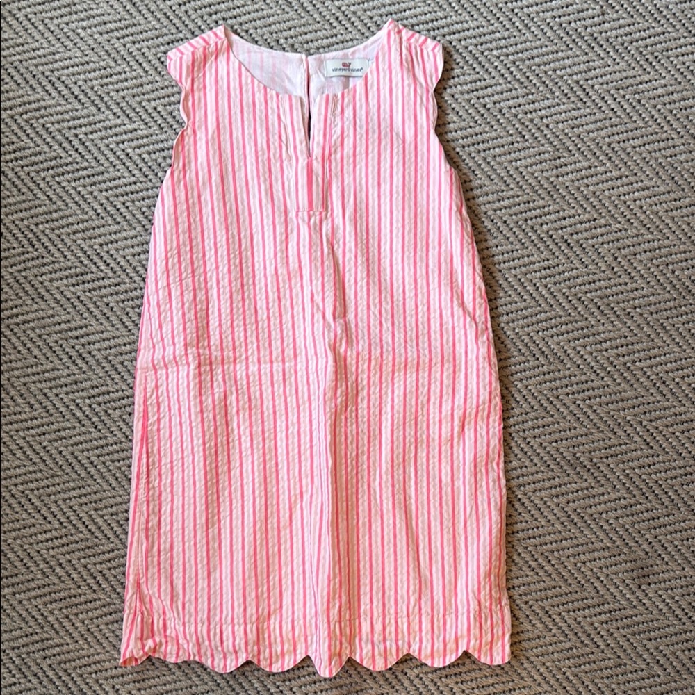 Pink Stripe Kids dress - vineyard vines